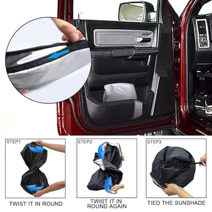 2026 Upgrade Front Windshield Sunshade Fit for Dodge RAM 1500 2010