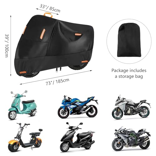 300D Heavy Duty Moped Cover Fits up to 72 inch Bike