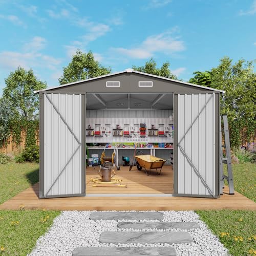10x12 FT Outdoor Storage Shed with Windows