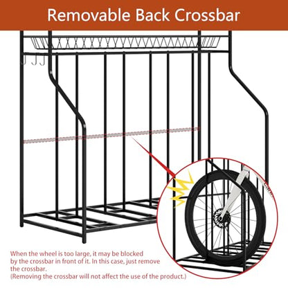 4 Bike Stand Bike Rack Garage with 3