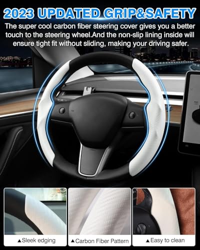 Custom for Tesla Steering Wheel Cover