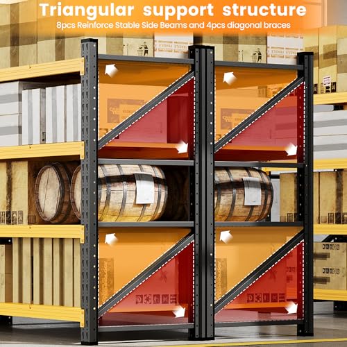 79” Wide Heavy Duty Metal Garage Shelving