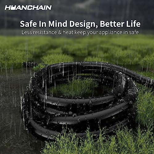 Outdoor Black Extension Cord 100 FT Waterproof 16