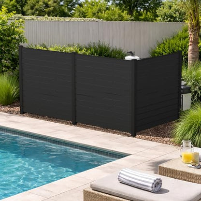 50" W x 48" H Outdoor Privacy Screen with Aluminum Posts
