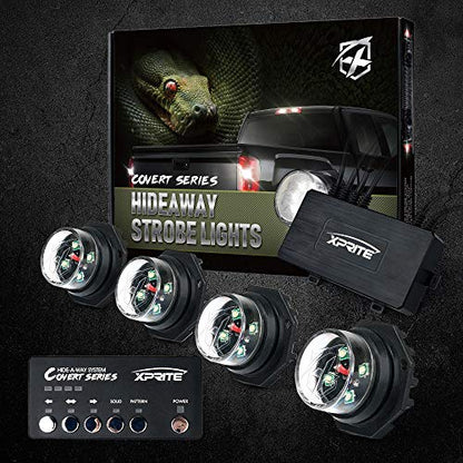 White LED Hideaway Strobe Lights Kit
