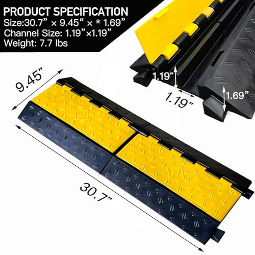 Foldable 2 Channel Rubber Cable Protector