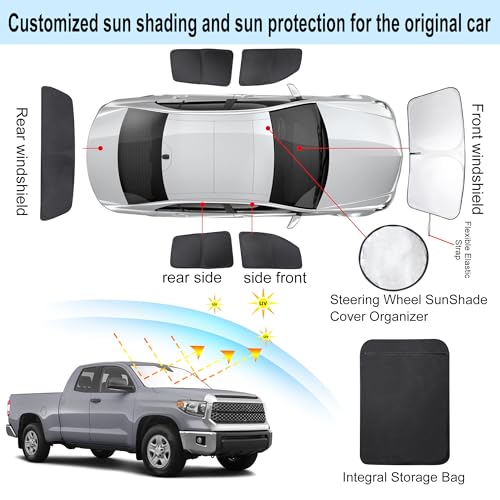 Window Shades for Toyota Tundra 2007 (6 Count)