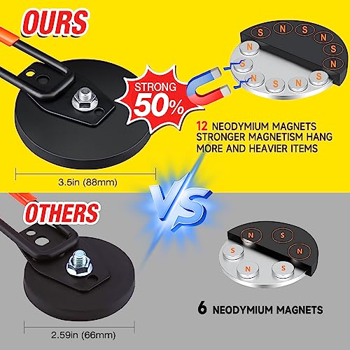 Large Strong Magnetic Hooks For Hanging Heavy Duty (2 Count)