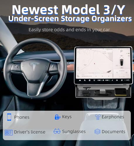 Under Screen Storage for Tesla Model 3 Y 2016