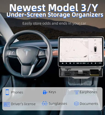Under Screen Storage for Tesla Model 3 Y 2016
