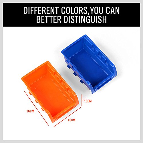 Storage Bins Parts Rack 36Pcs Bin Organizer Garage Plastic Shop Tool