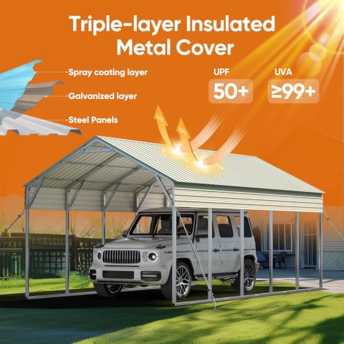 13x26 FT Heavy Duty Metal Carport