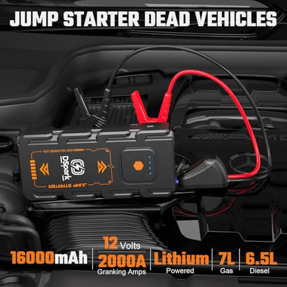 G21C 2000A Safe Jump Starter with Light