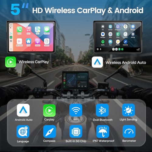 Upgraded 5" Motor CarPlay GPS Navigation with TPMS