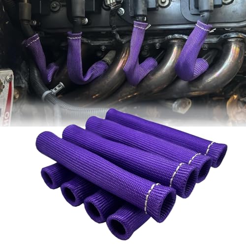 Spark Plug Wire Boots Protection 8 PCS Spark Plug Wire Heat Shield 6 Inches 2500° Heat Sleeve Cover Wrap for LS1
