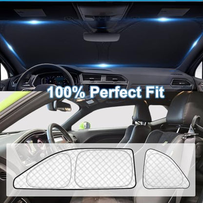 6pcs Thicken Full Sun Shades for Dodge Challenger 2015 (6 Count)