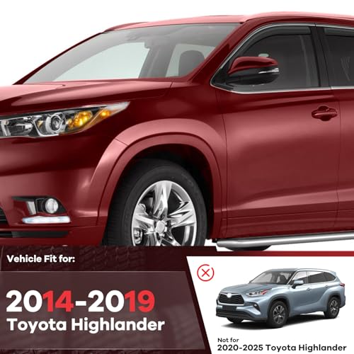 in Channel Window Visors Rain Guards Fit for Toyota Highlander 2014 (4 Count)
