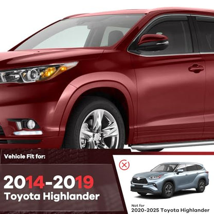 in Channel Window Visors Rain Guards Fit for Toyota Highlander 2014 (4 Count)