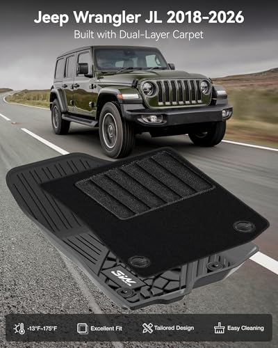 Floor Mats & Cargo Liner with Carpets Wrangler JL 2018
