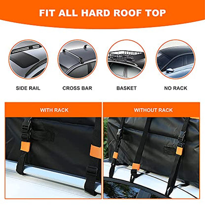 Car Roof Bag Rooftop Cargo Carrier Bag Waterproof 21 Cubic Feet roof Cargo