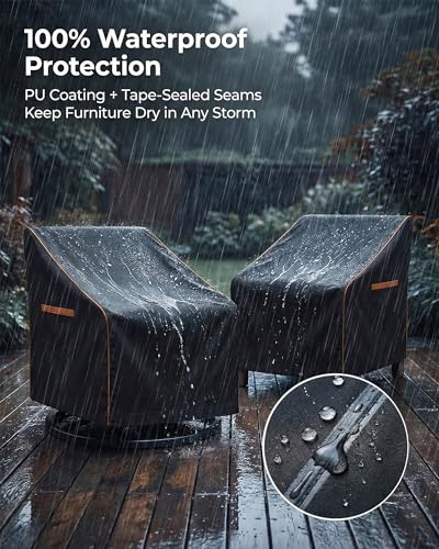 Patio Chair Covers Waterproof (2 Count)