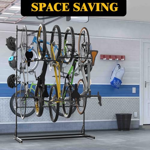 Freestanding Bike Storage Rack for 5 Bikes