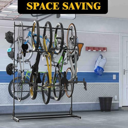 Freestanding Bike Storage Rack for 5 Bikes