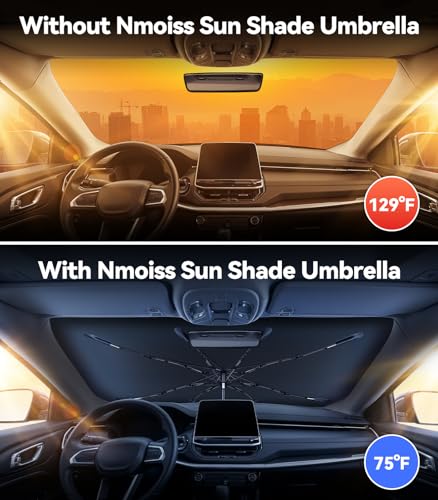 Vinyl Coating Heat Shield] Windshield Sun Shade Umbrella Custom for Jeep Compass 2017