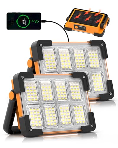 120W Solar Rechargeable 144 LED Work Light