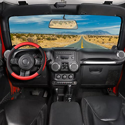 Car Steering Wheel Cover for F150 Tundra Range Rover 15.5"