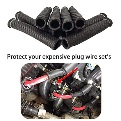 Spark Plug Wire Boots Thermal Protection Insulator Sleeve (8 Count)
