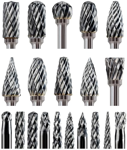 20 Pcs Carbide Burr Bits 1 (20 Count)