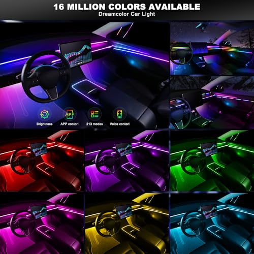 Dreamcolor Acrylic Interior Car LED Strip Light with Wireless APP