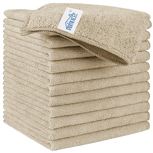Brown Microfiber Cleaning Cloth (12 Count)