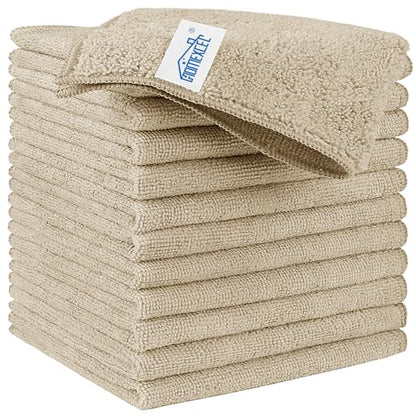 Brown Microfiber Cleaning Cloth (12 Count)