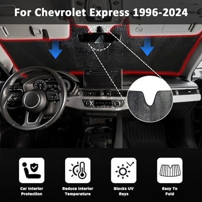 Car Windshield Sun Shade for Chevrolet Express 1996