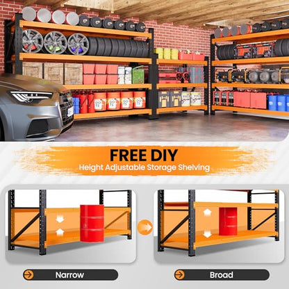 60” Wide Heavy Duty Metal Garage Shelving