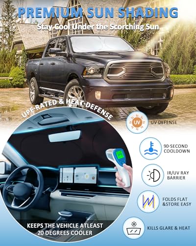 Sun Shade for Ram Windshield Sunshade for 2011