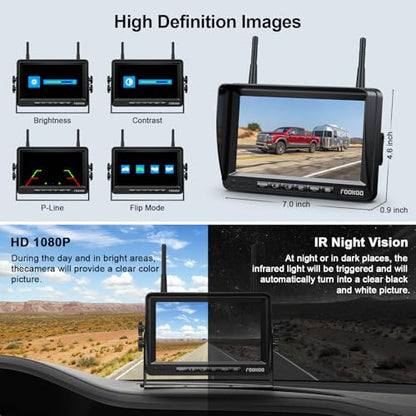 HD 1080P 7 inch Wireless Backup Camera