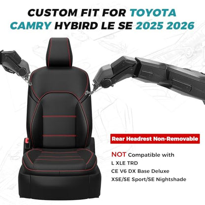 Custom Fit Seat Covers for Toyota Camry 2025 2026 Hybrid (4 Count)