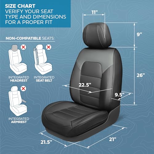 Curated Slate Ridge Leather Seat Covers for Cars & SUVs