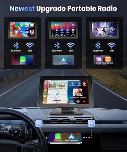 Portable Car Stereo with Wireless Carplay 7Inch Carplay Screen