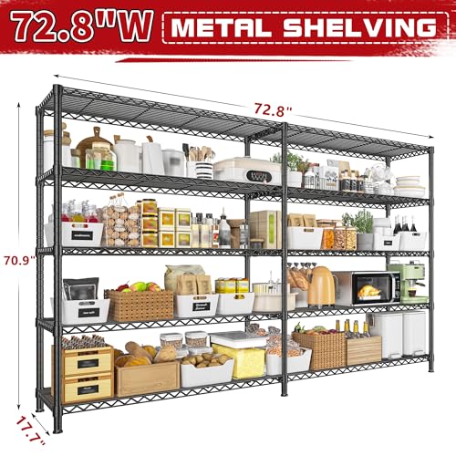 72.8" W Storage Shelves Load 1600LBS