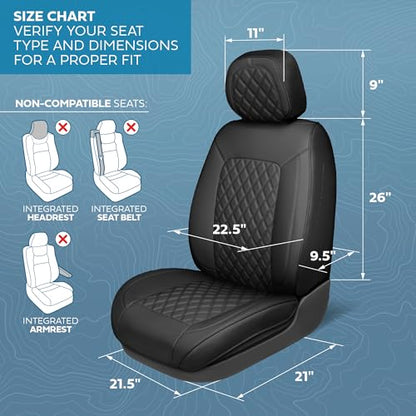 Curated Onyx Leather Seat Covers for Cars & SUVs