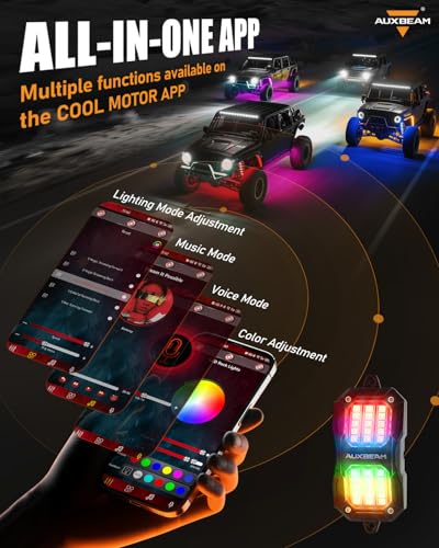 2 Pod RGB LED Rock Lights for Trucks UTV ATV Boat (2 Count)