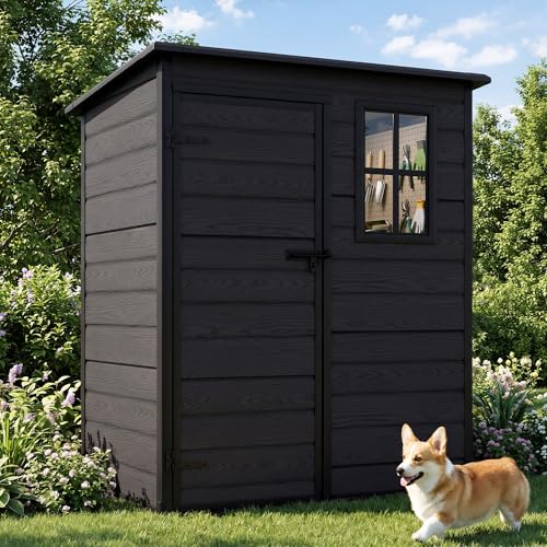 5x3 FT Outdoor Storage Shed with Reinforced Floor & Window