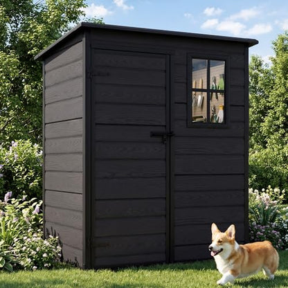 5x3 FT Outdoor Storage Shed with Reinforced Floor & Window