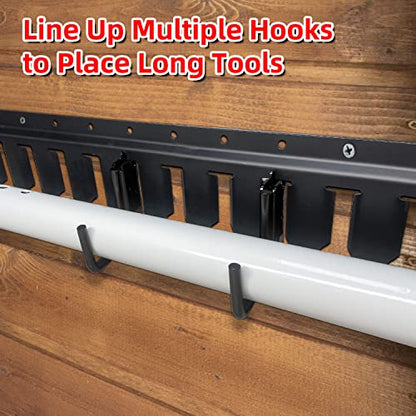 6 PCS E Track J Hooks Heavy Duty Steel Hanger (6 Count)