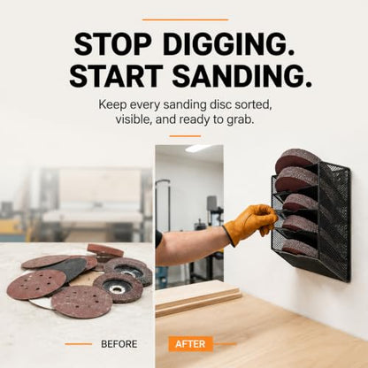 Sandpaper Organizer for 5 & 6 Inch Sanding Discs