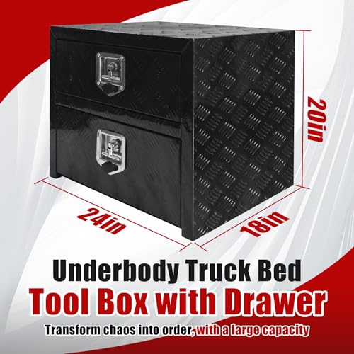 Underbody Truck Tool Box 24"x 18"x 20" Heavy Duty Double